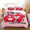 67 POP-Kultur 3D-Druck Bettwäscheset Moderner Stil Weiches Bettbezug-Set King Queen Twin Größe Geburtstagsgeschenk für Schlafzimmerdekoration