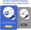 6/12pcs Durable Stainless Steel Pool Cover Clips with Blue Plastic Handle - Suitable for Ground Pool Covers and Photography
