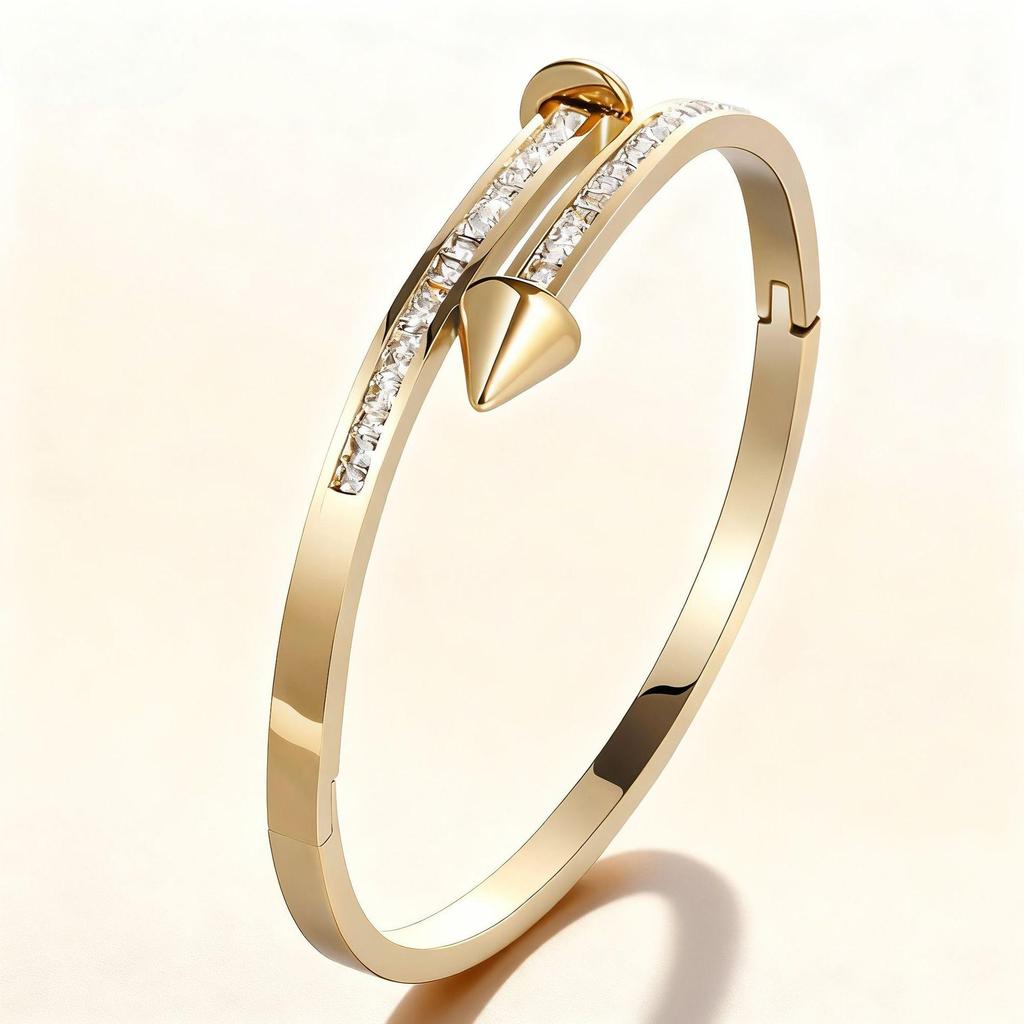 Women's Three-Color Zirconium Titanium Steel Bracelet