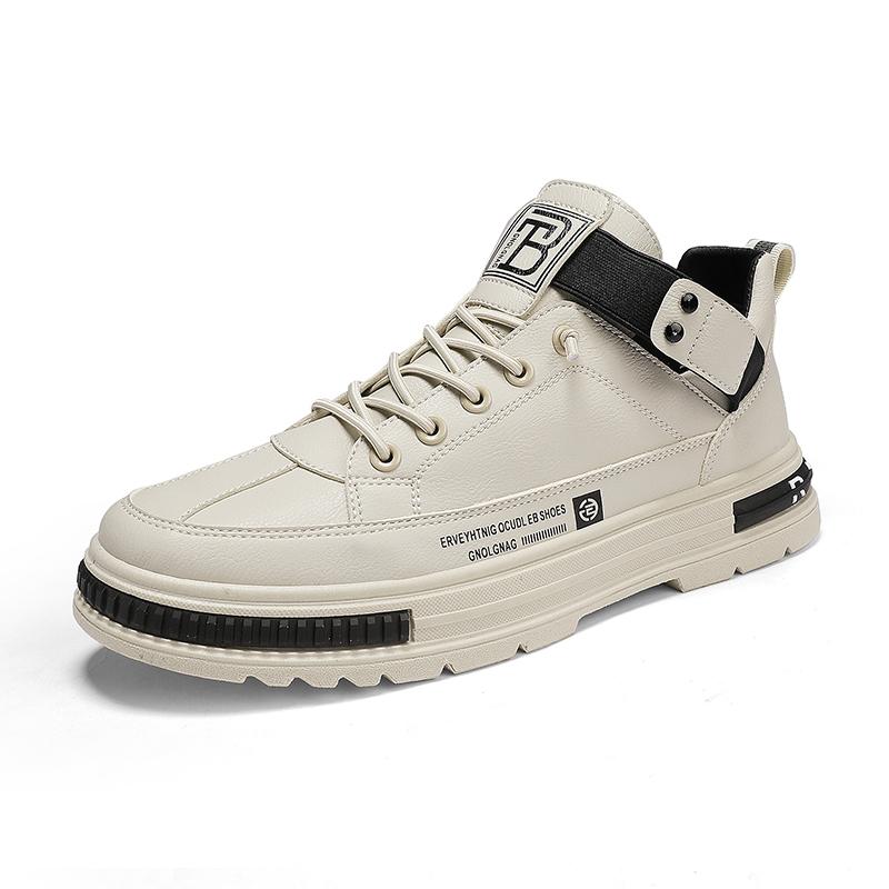 Beige Trend Men Sneakers Outdoor Non-slip Hiking Shoes for Men Comfortable Casual Work Shoes Luxury Platform Men Ankle Boots New