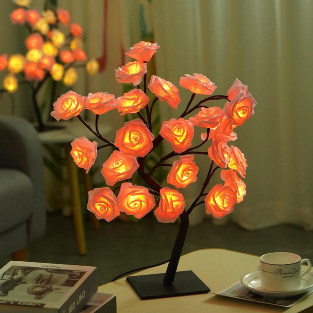 

LED Rose Flower Tree Lamp Decorative Holiday Decoration Lights Bedroom