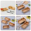 50Pcs 320/440/520ML Capacity Snack Fries Plate Two Grids Kraft Paper Snack Box  Fried Chicken