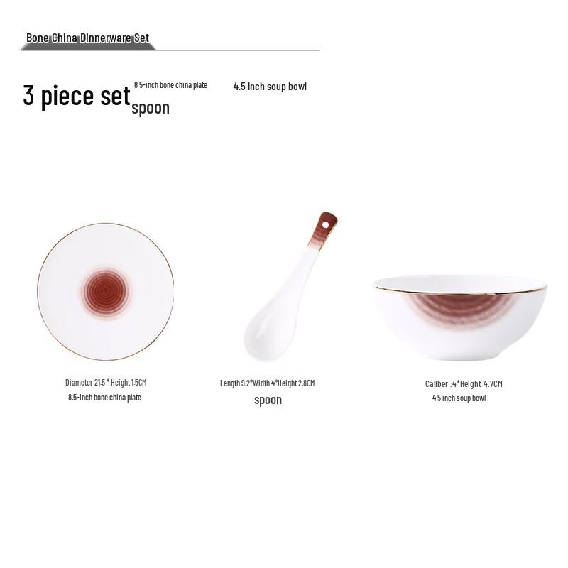 

Ru Han European Style 3-Piece Ceramic Tableware Set