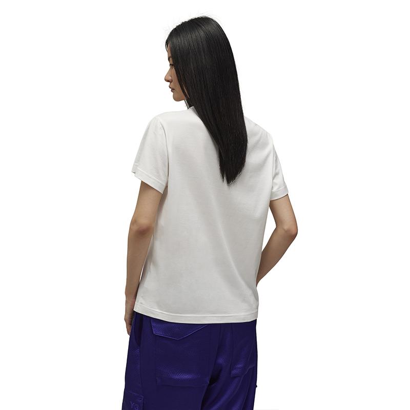 Y-3 Solid Color Minimalist Casual Short Sleeve T-Shirt Women Tops White IX0391