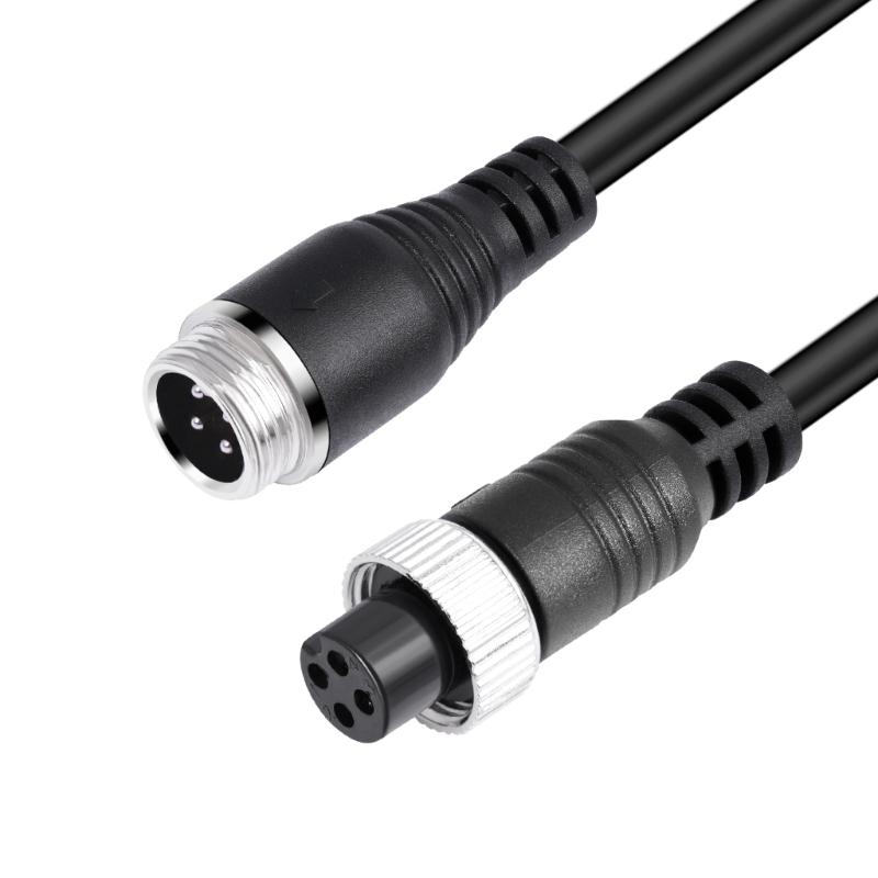 Camera Cable 4Pin Flexible Lengths Aviation Video Extension CableFor Commercial Trucks And Buses Vehicle Backup Cord