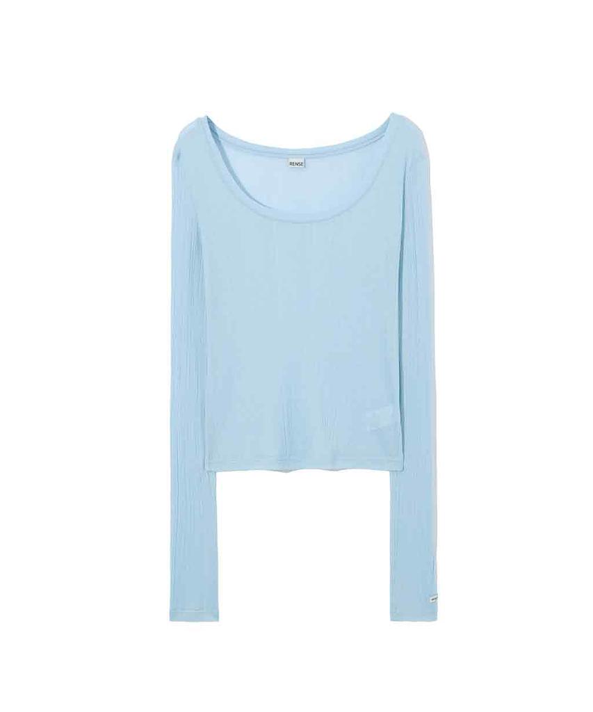 Lense See-Through Layer Long Sleeve Sky Blue