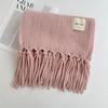 Scarf Women's Winter Korean Style Versatile Macaron Couple Student Knitted Wool Warm Tassel Shawl Neck Scarf Neck Protector