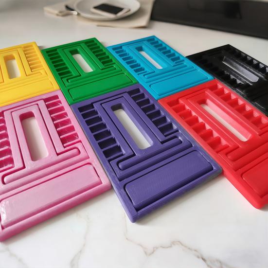 Foldable Phone Holder Credit Card Sized Portable Adjustable Cell Phone Mount for Hands-Free Viewing Easy One-Hand Operation Smartphone Stand