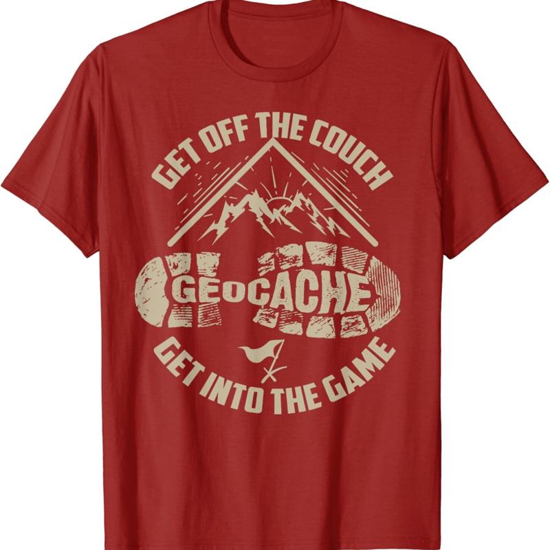 Cool Geocache Get Off The Couch Into Game T Shirt S разноцветный