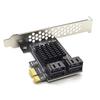 PCI-E GEN3 To SATA3.0 4-Port 6G Expansion Card with Asmedia ASM1064 for IPFS Hard Drives