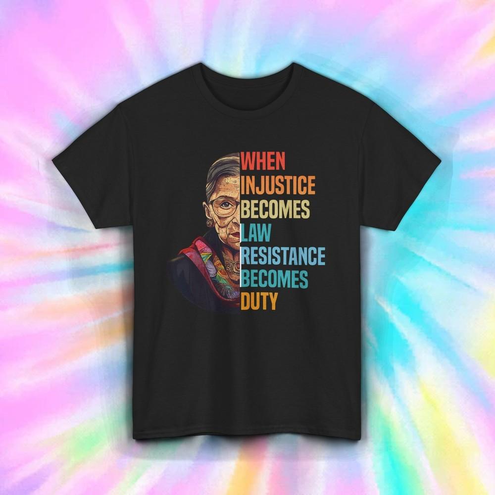 

Injustice Resistance Quote Shirt Feminist Political Justice Equality Tee S-5XL XL