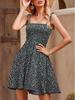 2026 Bohemian Polka Dot Print Bandeau Mini Dress with Strappy Details