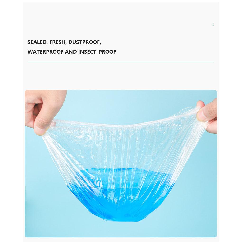 100X Food Cover Plastic Wrap Fresh Lids Reusable Washable Convenient Household Accessories Bowl Bottle Kitchen Gadget