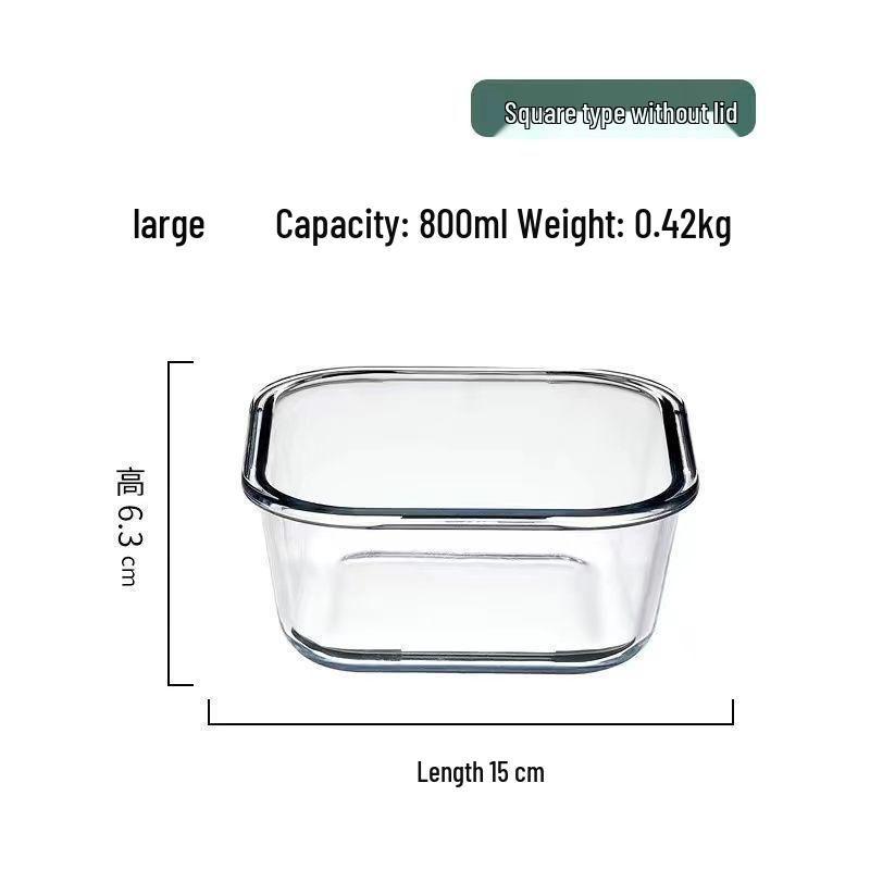 Квадратная жаропрочная стеклянная форма для выпечки для микроволновой печи и духовки
