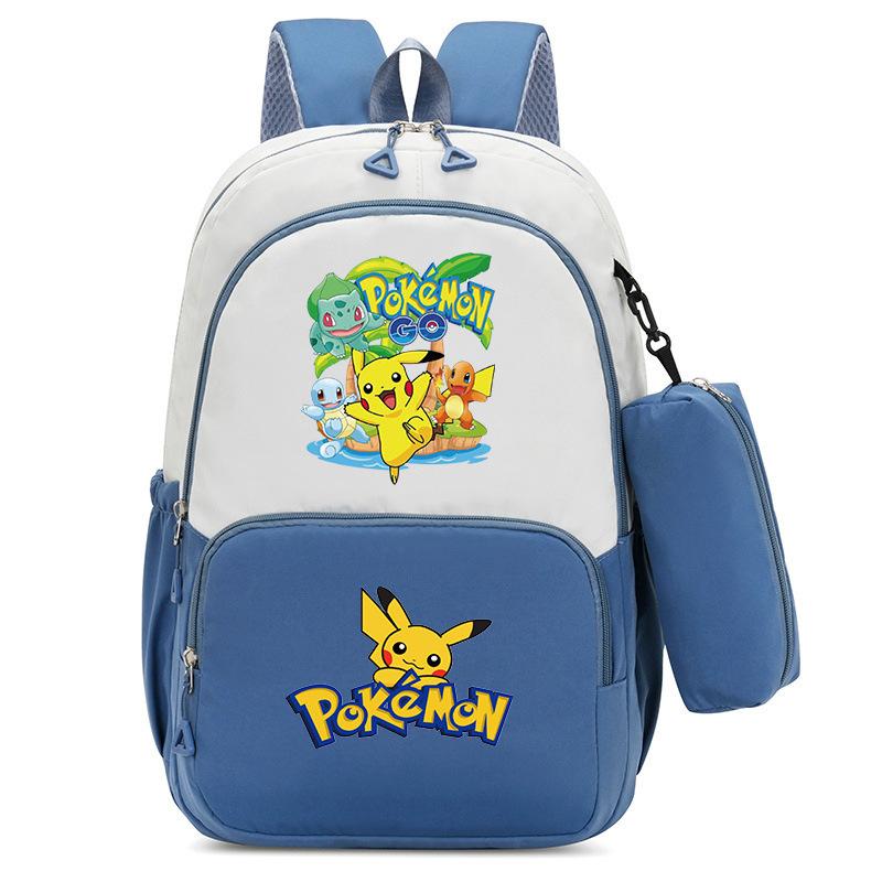 Pokemon Cartoon Printed Backpack Pencil Bag Elementary School Student Junior School Bag Backpack