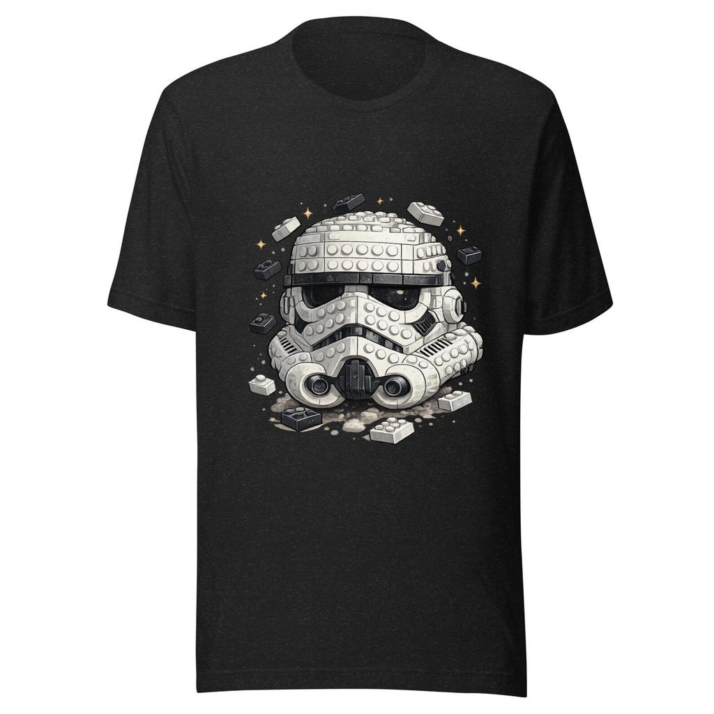 Stormtrooper helmet bricks mens t-shirt unisex funny jedi sith toy wars darth star fan top design cool awesome geek present gift idea