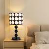 YLTLINK Table Lamp, Stylish Black & White, Modern Bedside Lamp, Also Works as a Desk Lamp, E26 Base Compatible, Interior Light, Ideal for Bedroom, Liv