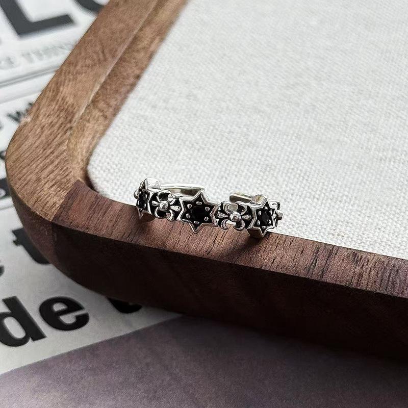 Stapelring Mode Cool Persönlichkeit Kreuzring Multi-Element Mix & Match Retro Retro Neutraler Stil Zeigefingerring