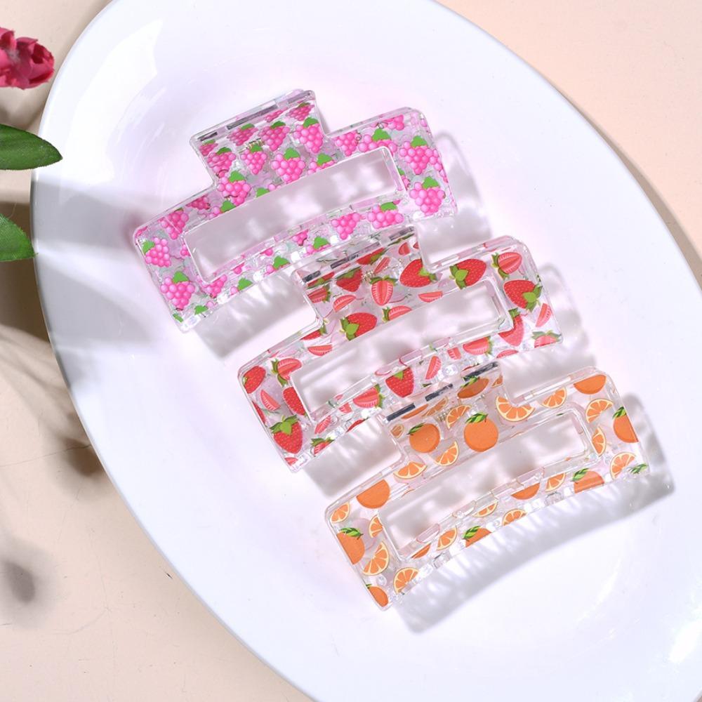 Plastic Shark Clip Cute Fruits Hair Clip Fashion Hairpins  Summer
