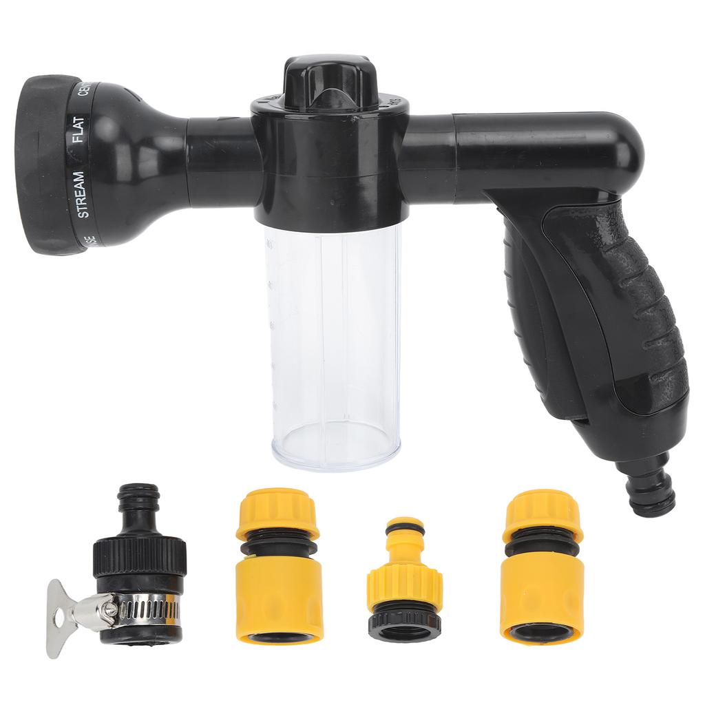 Dog Wash Hose Attachment Ergonomic Pet Wash Hose Spray Nozzle with Thicken Soap Dispenser Bottle