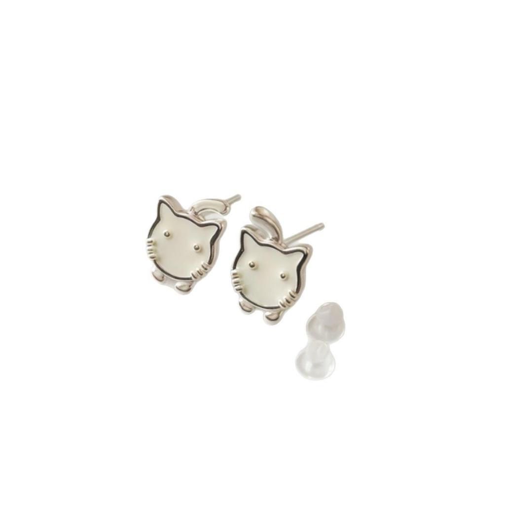 Korean Style Cute Kitten Stud Earrings for Women