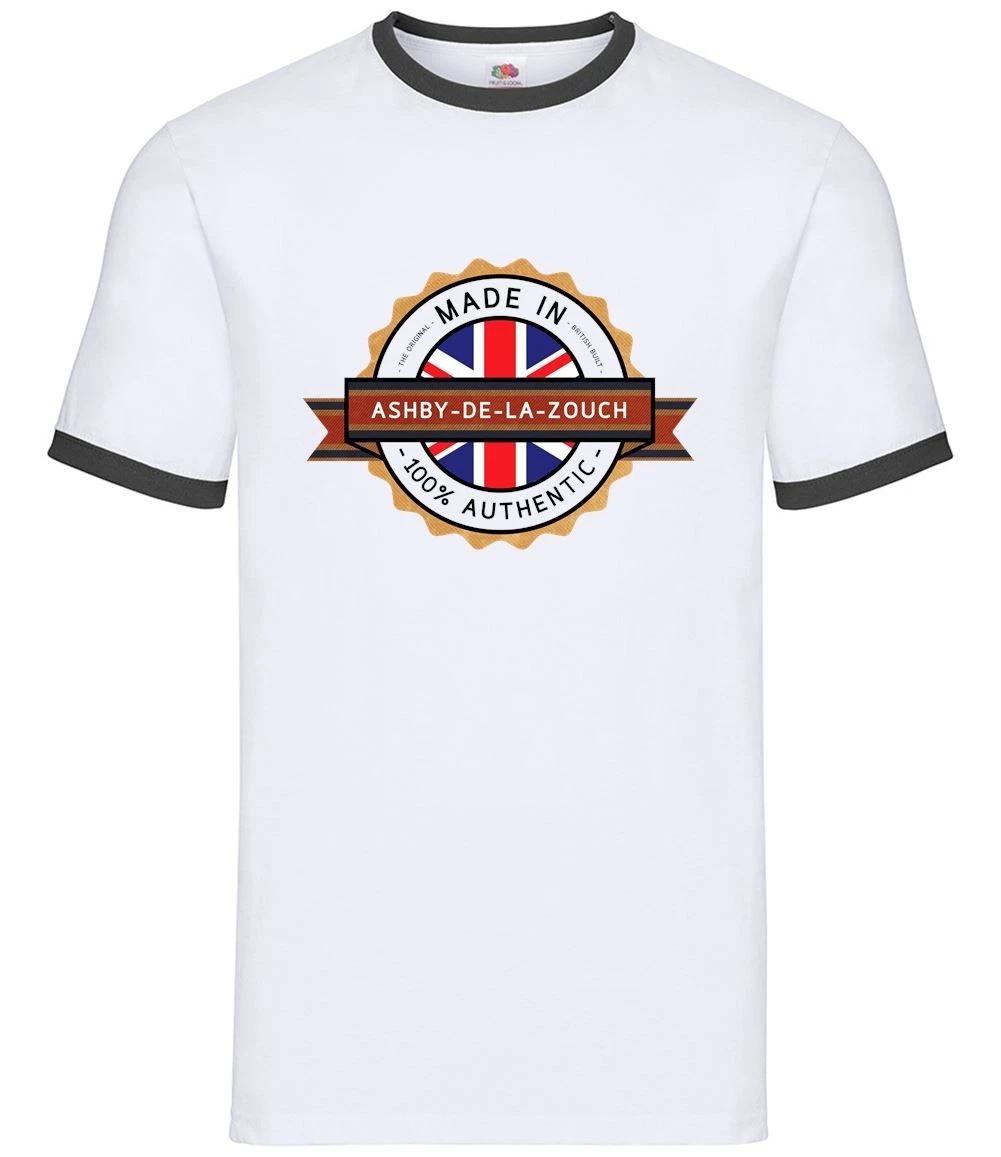 Made In ASHBY-DE-LA-ZOUCH - Mens Ringer - City Town Home Born XXL