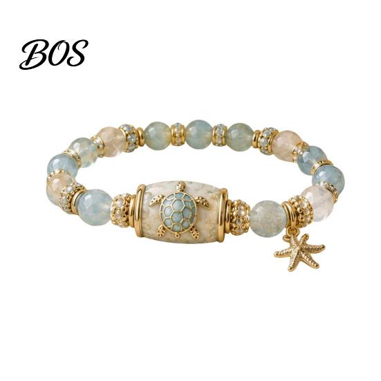 Comfortable Bracelet Blessing Birds with Premium Gift Box, Pink Cherry Blossom Multicolor Beads Elastic Design, Bee Hummingbird Bracelets for