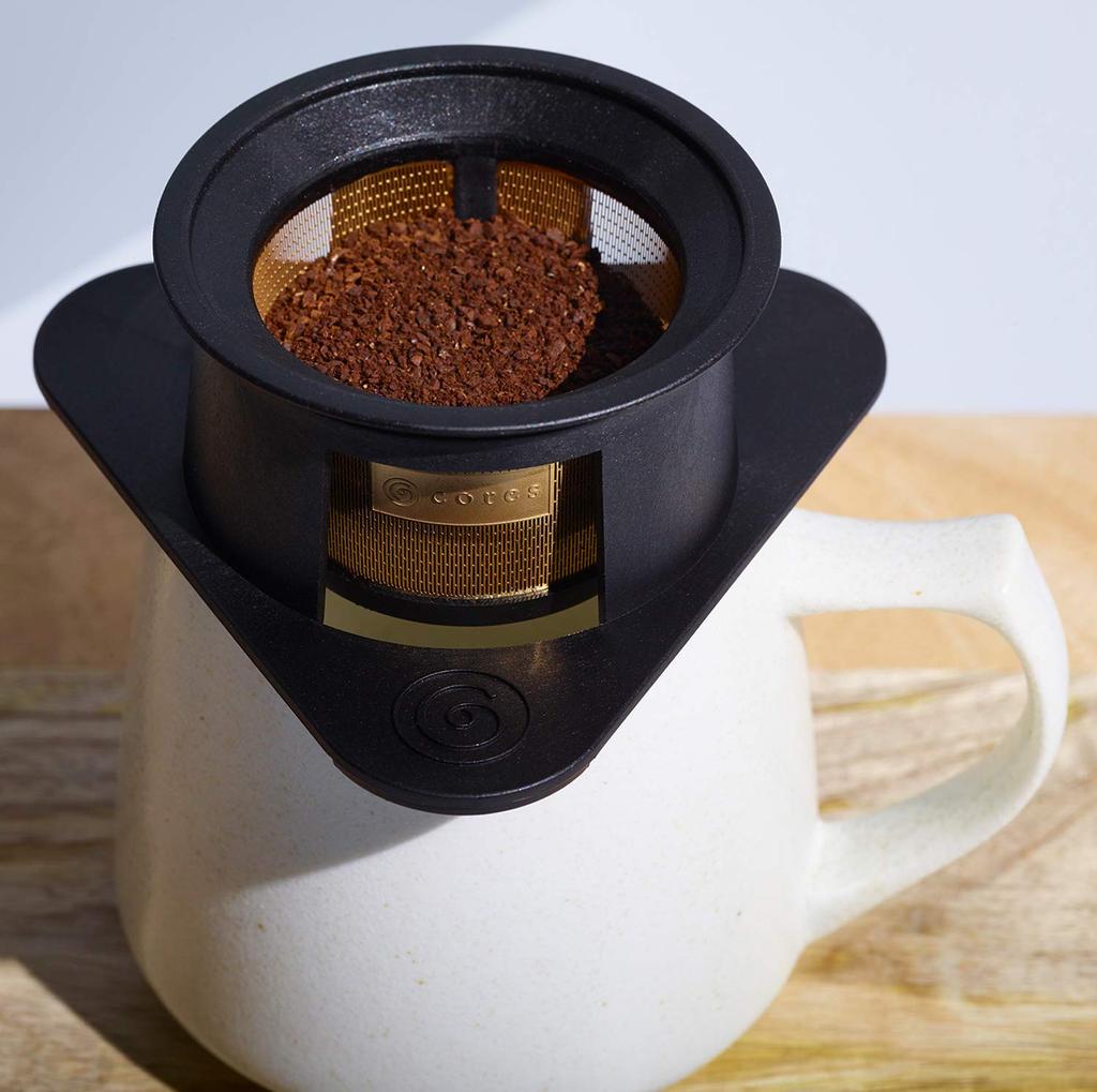 cores Coffee with Maruyama Gold 1 No Paper Filter Original Dripper, Co-developed Coffee, Filter, Black, Cup, C211BK, Required, Flavor, Aroma,