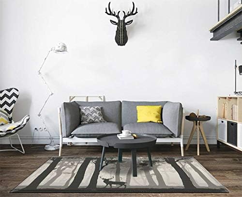 Home Area Runner Rug Pad Forest, Nature, Landscape Evergreen coniferous Trees Pine, Spruce,Thickened Non Slip Mats Doormat Entry