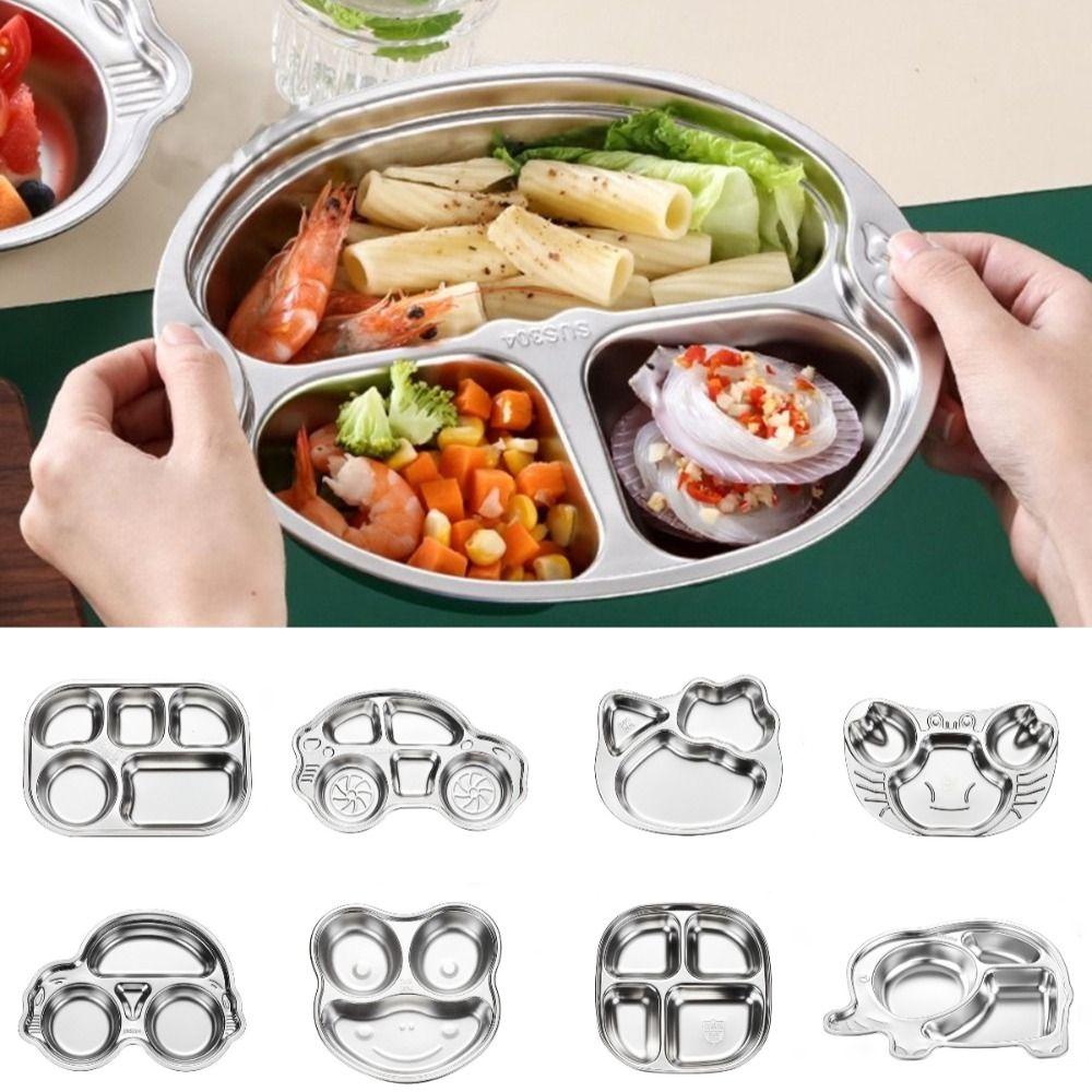 304 Stainless Steel Food Plate Animal Shape Tableware Cartoon Dinnerware  Kindergarten School