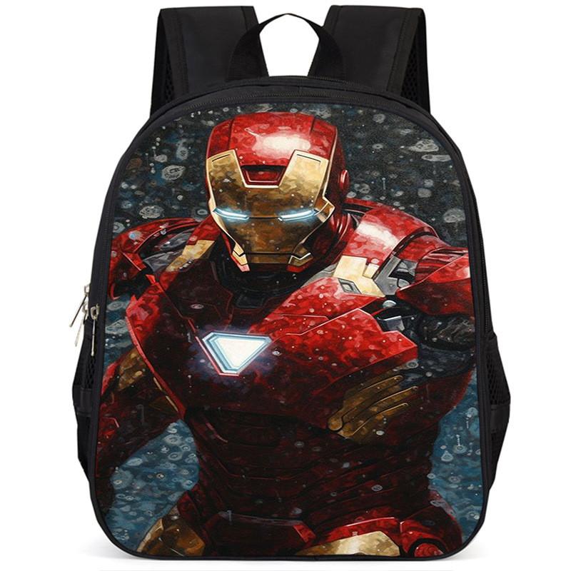 Stylowy plecak dla dzieci Iron Man 15 cali, duża pojemność, lekki, wykonany z tkaniny Oxford