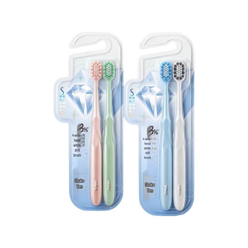 Shuke Wide Head Stain Removal Toothbrush 4-Pack