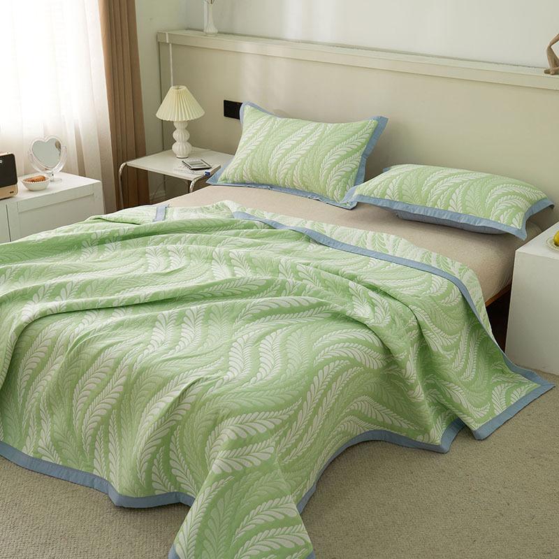 Mother and Baby Grade Long-staple Cotton Six-layer Gauze Bed Cover Three-piece Set of Machine Washable Household Bed Sheets, Bed Skirts, Bedspreads