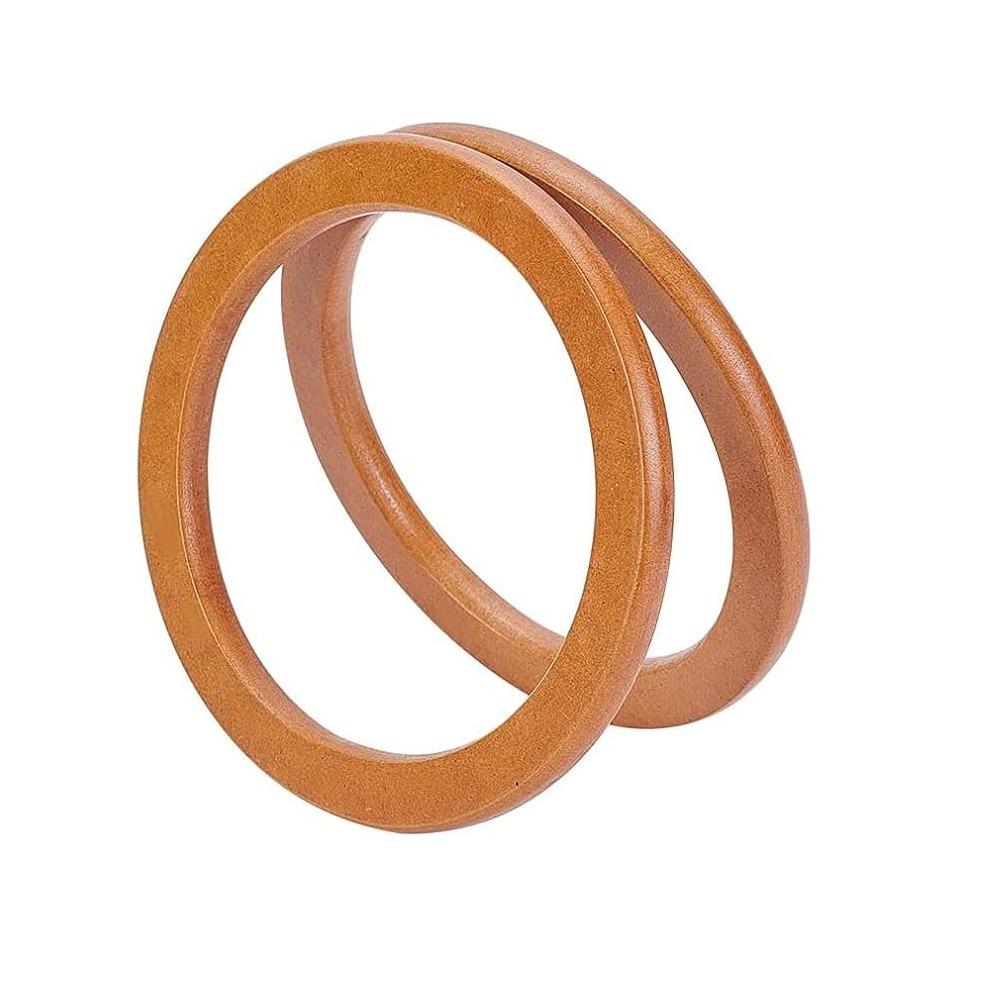 Manici per Borsa in Legno Artigianali Rotondi Maniglie Fai da Te per Borse Maniglia per Portafoglio