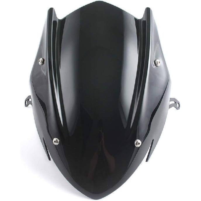 Motorcycle Windshield Deflector with Mounting Bracket Double Bubble Windscreen Compatible with GSX-S750 GSXS750 GSXS 750 2017 2018 2019 2020 2021