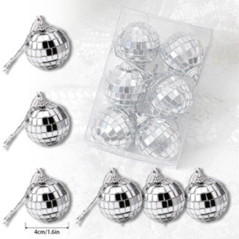 3-24Pcs Mirror Disco Ball Christmas Ball Ornament Set Xmas Tree Hanging Pendant Merry Christmas Decoration for Home New Year Gif