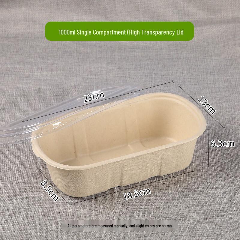 Hanyou Disposable 1000ml Degradable Meal Prep Containers