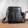 New Genuine Leather Men's Single Shoulder Tablet Bag, Retro Oil Wax Top Layer Cowhide Crossbody Bag