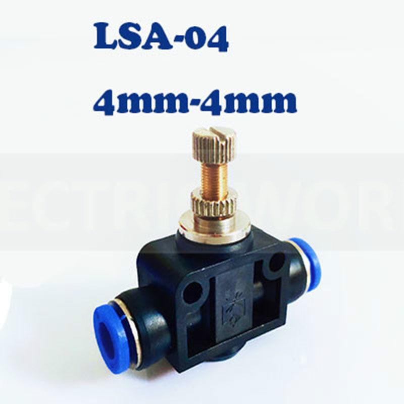 Pneumatic Fitting Airflow Regulator 6mm 8mm 10mm OD Hose Tube Gas Flow Adjust Valve Connector Fitting Air Speed Control Crane