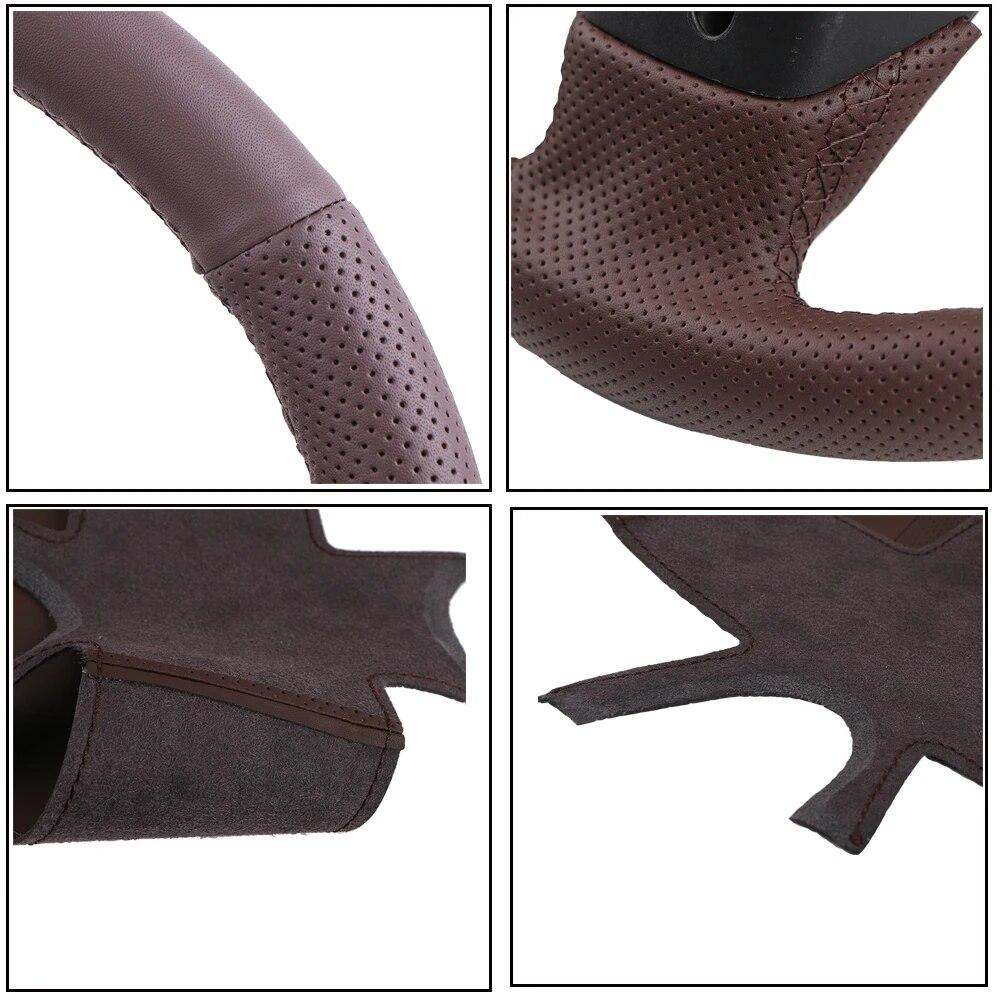 Hand-stitched Artificial Leather Car Steering Wheel Cover For Toyota Vios Corolla Mark 2 for Lexus GS43 Steering Wheel Braid