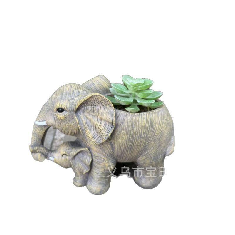 New Mother and Son Elephant Resin Crafts Living Room Desk Office Home Decoration Ornament Creative Gifts