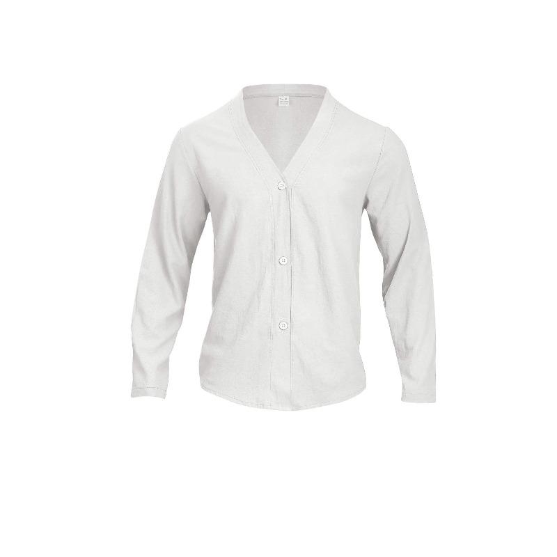 Cardigan Camicia a Maglia da Uomo con Bottoni e Maniche Lunghe.