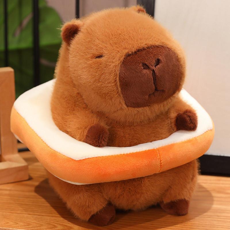 Capybara Cute Plush Toy With Detachable Swim Ring Soft Stuffed Animal Doll