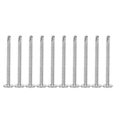 250 Stück Selbstschneidende Schrauben 410 Edelstahl M4.2x50mm Kreuzschlitzschraube Rostschutz Korrosionsbeständig
