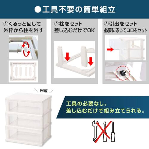 Tenma Storage Chest with a Simple Design That Blends Into Any Room. Made In Japan. Easy Assembly. 5-Drawer Wide Storage Chest with Casters for Easy Mo