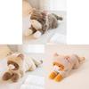 Silver Gradient Small Cat Plush Doll With Short Pile Fabric For Children Gift