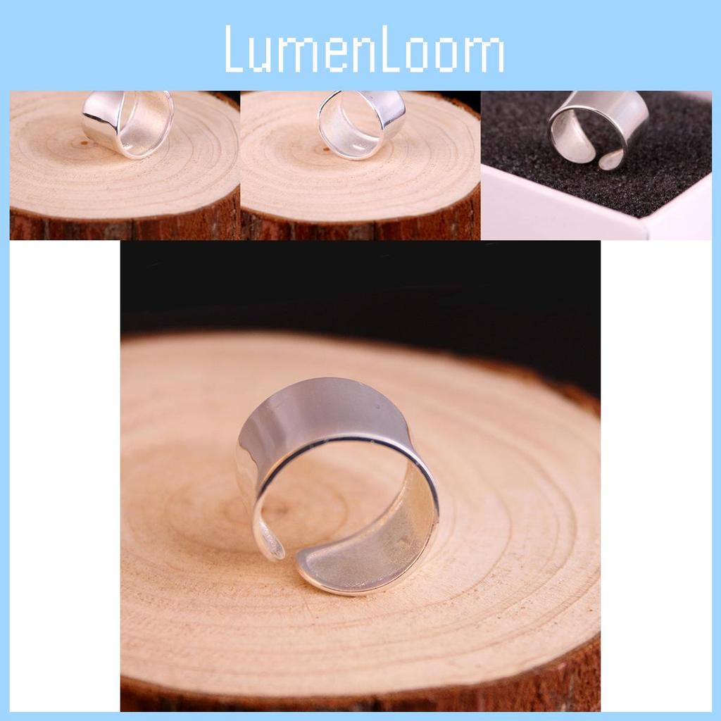 Chic S925 Silver Ring For Women Sophisticated Simple Shiny Finish Adjustable