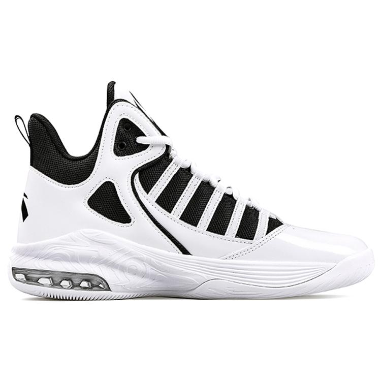 New Anta Basketball Collection Shock Absorbers Slip Resistant Mid Top Vintage Basketball Shoes Men's White Black 91931102-3