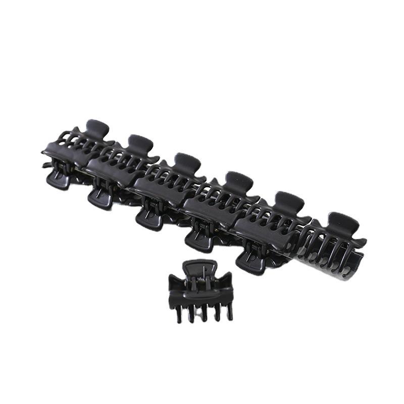 12-teiliges Haaraccessoire-Set 3cm Dekorative Clips Bernstein Schwarz Bunt Starker Halt Druckspangen