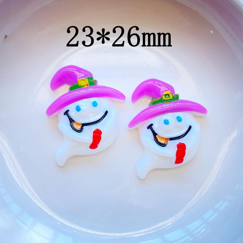 10Pcs New Cute Hand Drawn Halloween Series Flat Back Resin Cabochons Scrapbooking DIY Jewelry Craft Decoration Accessorie